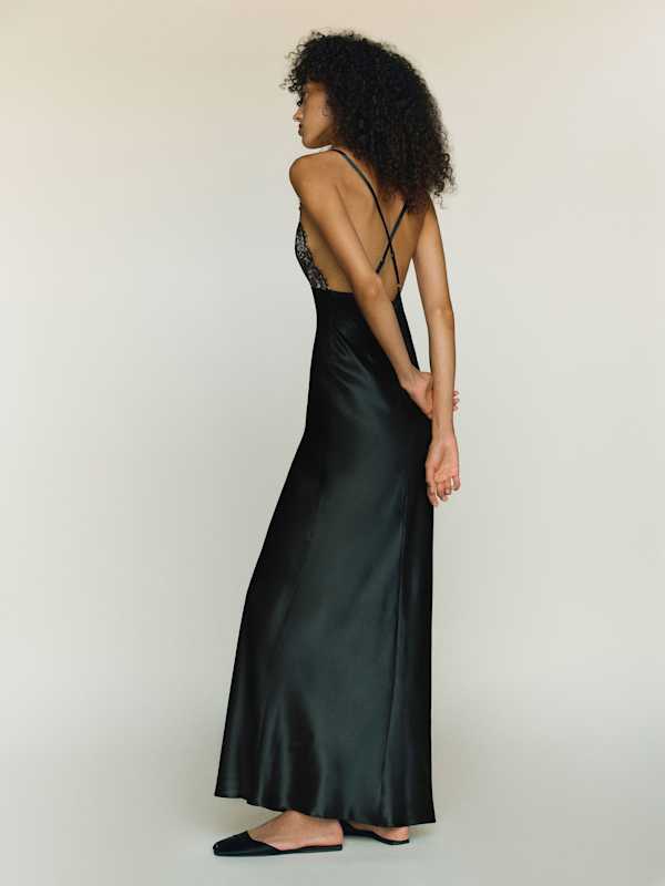 Katty Silk Dress - Black