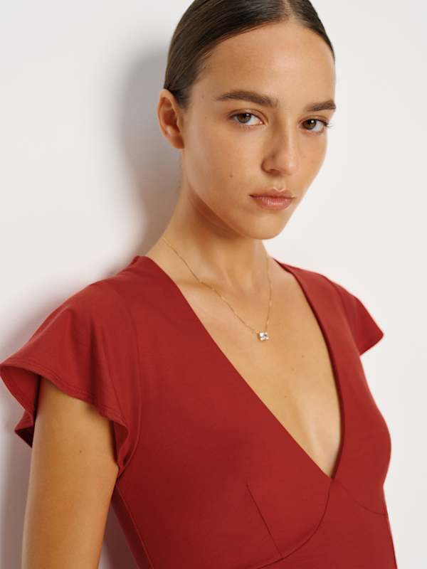 Olivia Knit Dress - Sundried Tomato