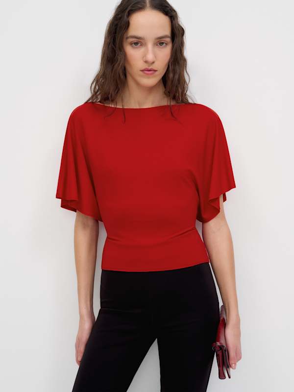 Avery Knit Top - Lipstick