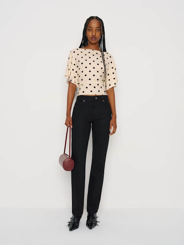 Avery Knit Top - Sundae Dot