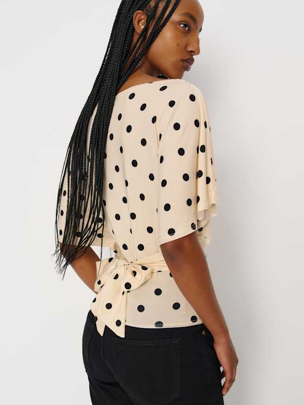 Avery Knit Top - Sundae Dot