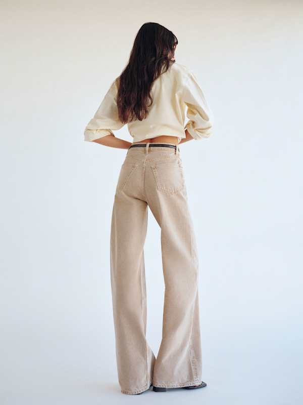 Cary High Rise Slouchy Wide Leg Long Jeans - Petoskey