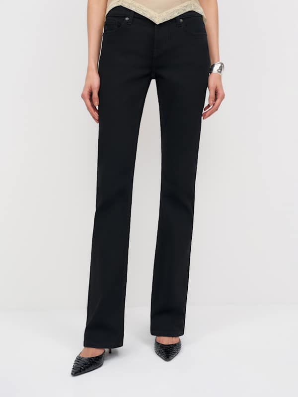 Naomi Super Stretch Low Rise Bootcut Jeans - Black