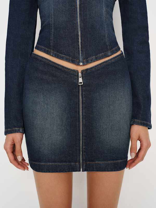 Sunna Super Stretch Denim Mini Skirt - Lamond