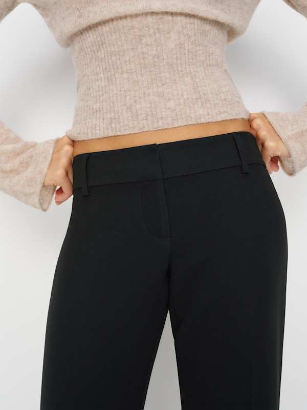 Claire Ultra Low Rise Pant - Black