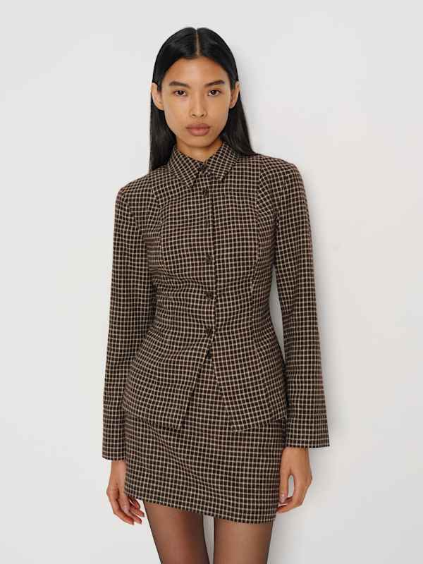 Chloe Two Piece - Brown Check