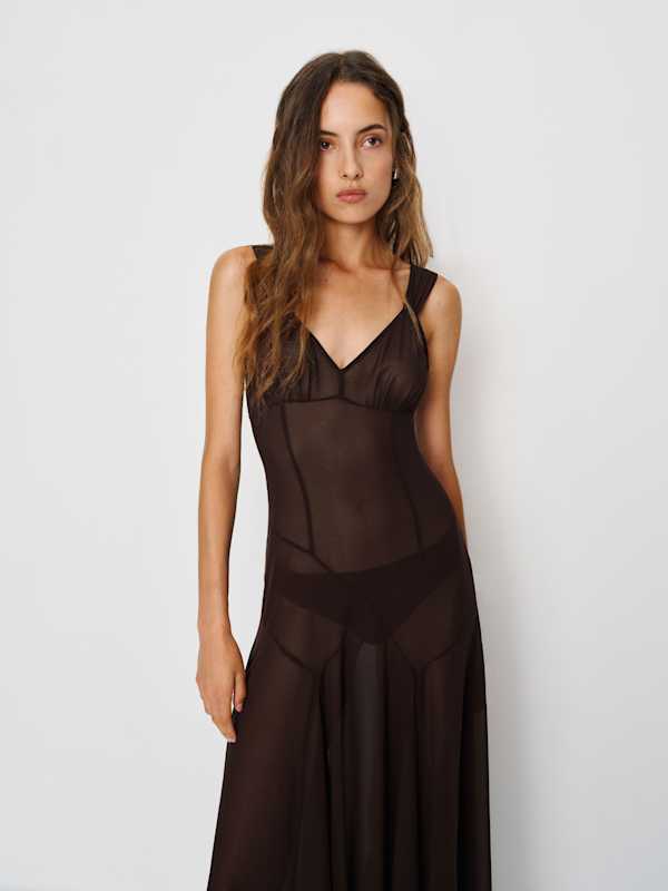 Narcissa Dress - Dark Brown