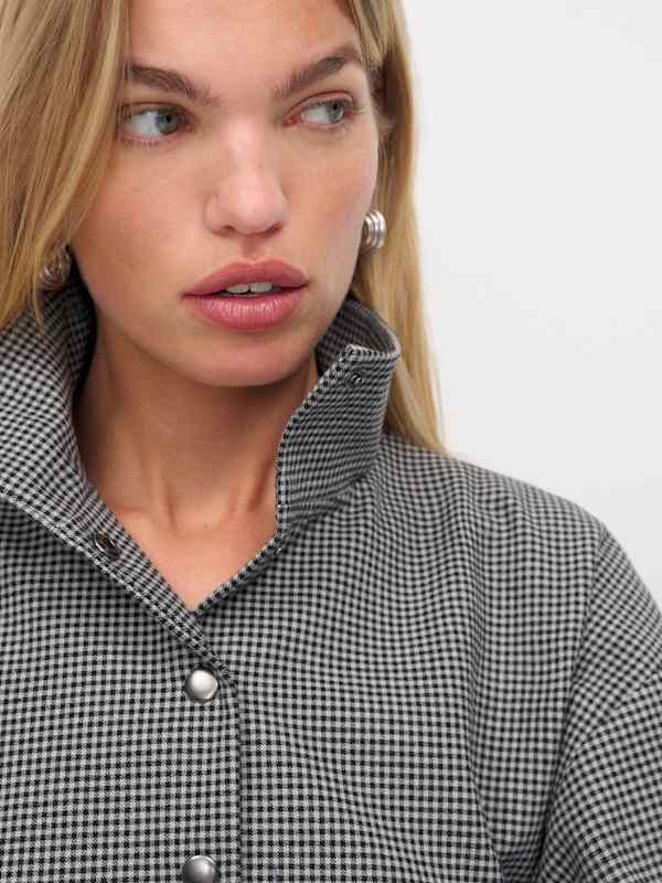 Lennon Jacket - Black And Cream Plaid