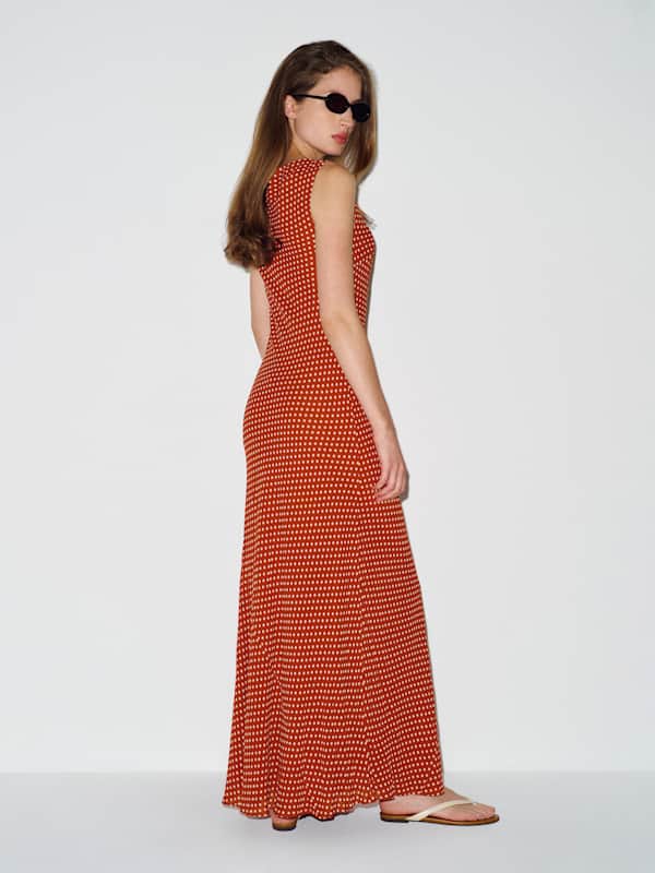 Prescott Dress - Chili Mango Dot