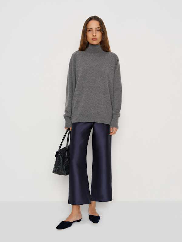 Meritt Cashmere Turtleneck - Thunder