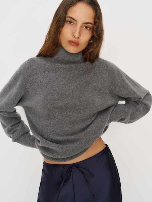 Meritt Cashmere Turtleneck - Thunder