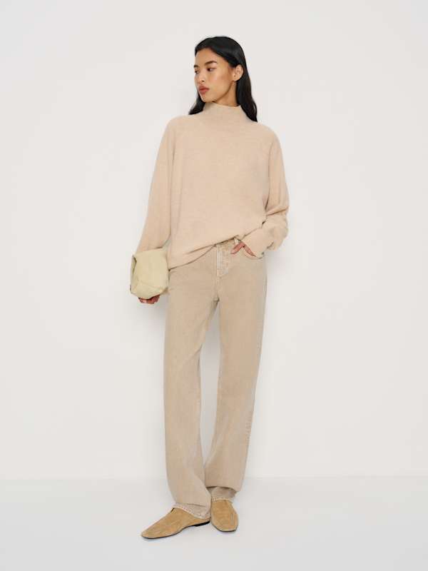 Meritt Cashmere Turtleneck - Wheat