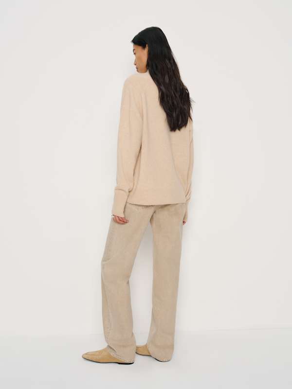 Meritt Cashmere Turtleneck - Wheat