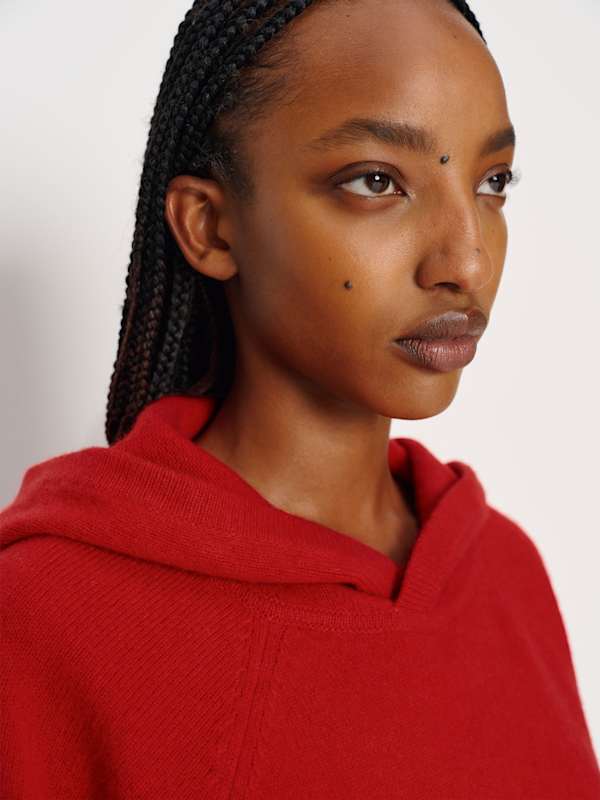 Reed Cashmere Hoodie - Cherry