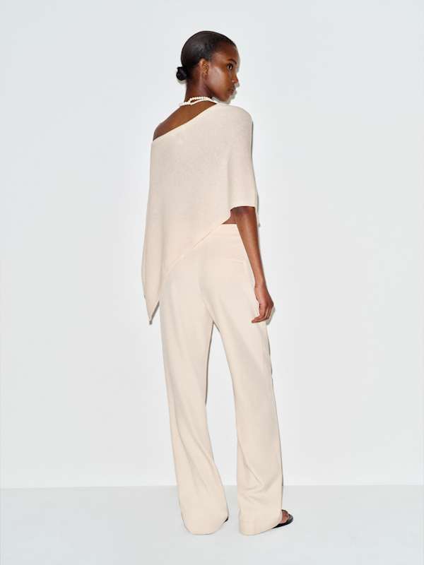 Alden Cashmere Poncho - Fior Di Latte