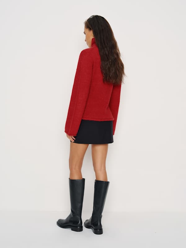 Grove Alpaca Turtleneck - Lipstick