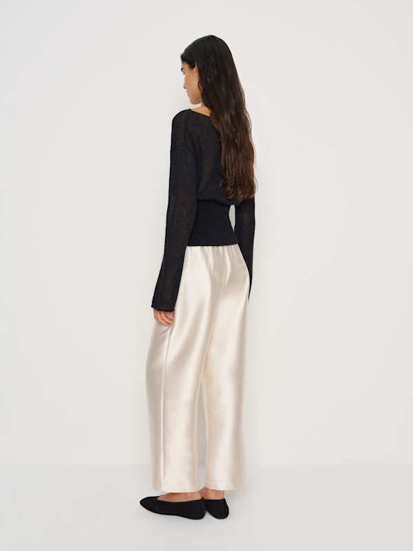 Pull transparent en alpaga Soren - Noir