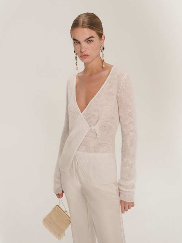 Orson Alpaca Cardigan - White