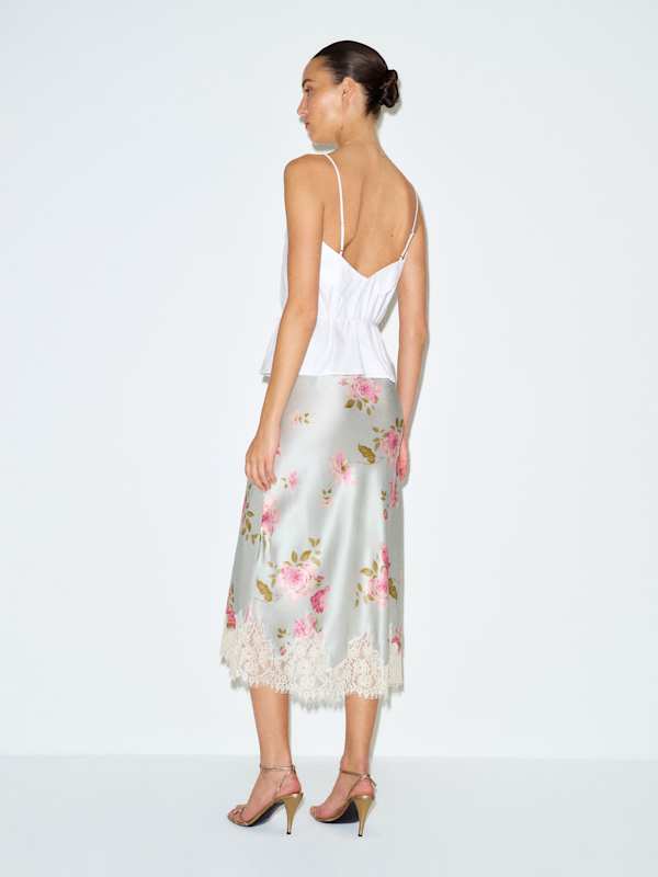 Petites Carolina Silk Skirt - Windswept