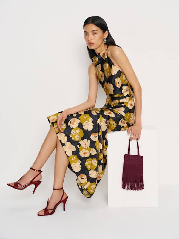 Valentina Mini Beaded Bag - Burgundy Beaded