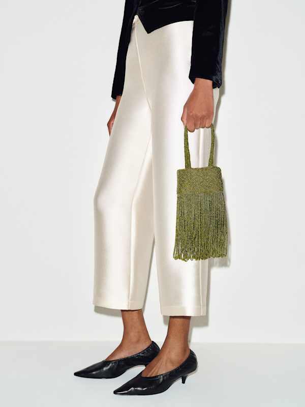 Valentina Mini Beaded Bag - Moss Garden Beaded