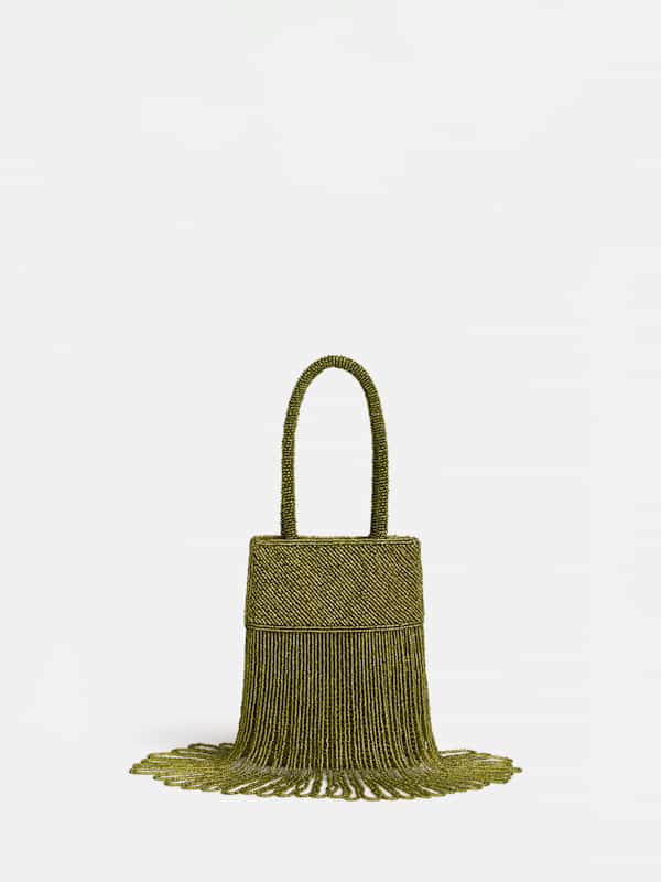 Valentina Mini Beaded Bag - Moss Garden Beaded