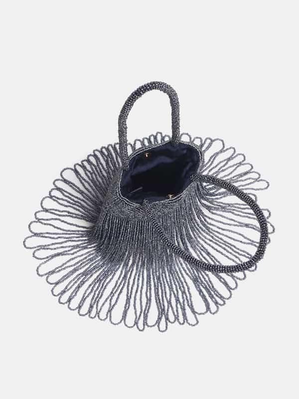 Valentina Mini Beaded Bag - Navy Beaded