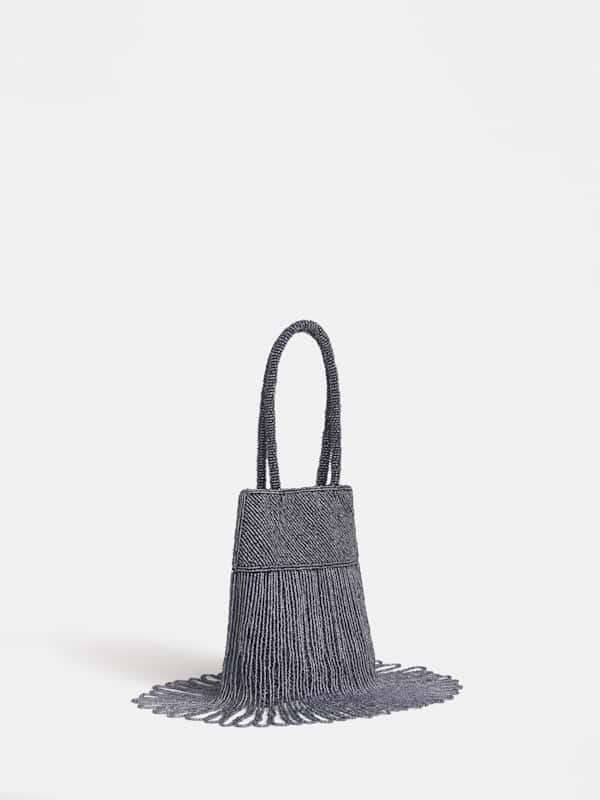 Valentina Mini Beaded Bag - Navy Beaded