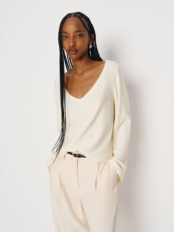 Mabel Knit Top - Fior Di Latte