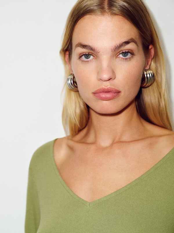 Mabel Knit Top - Green Bean