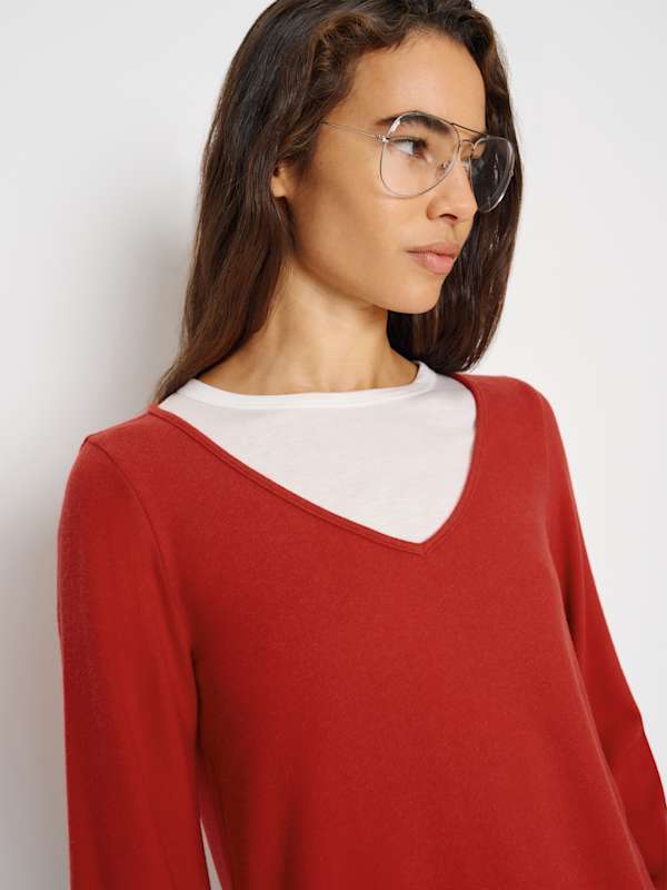 Mabel Knit Top - Lipstick