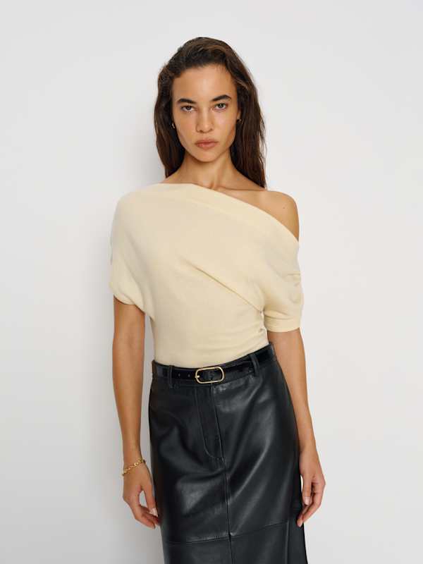 Iris Knit Top - Custard