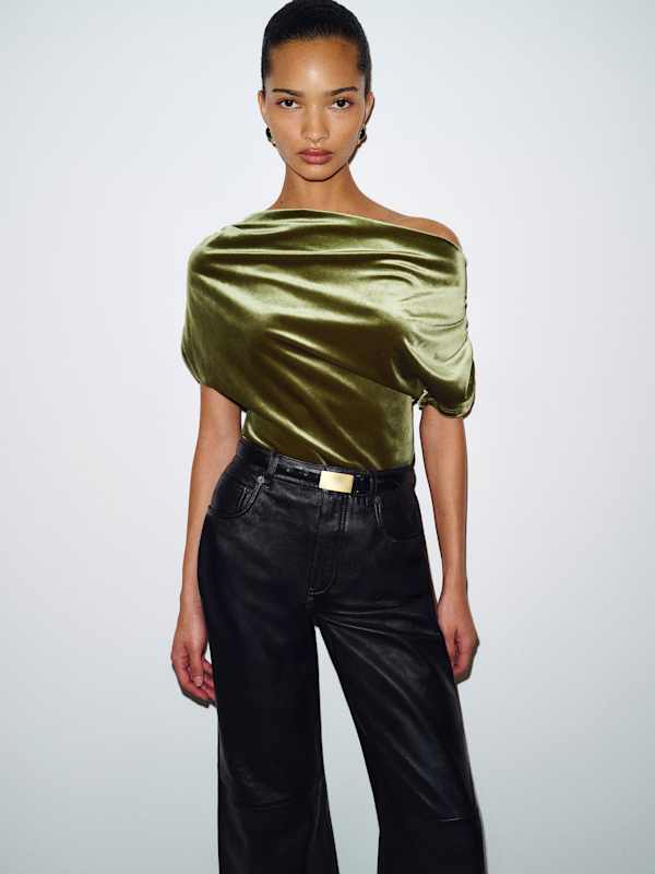 Iris Knit Top - Green Velvet