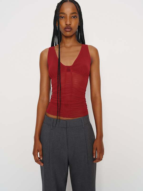 Valentine Knit Top - Deep Red