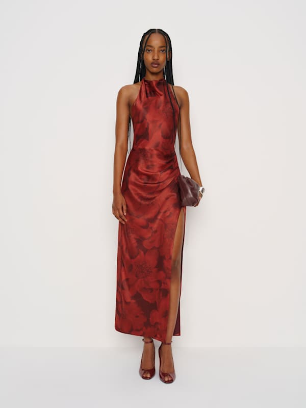 Emeline Silk Dress - Carnelian