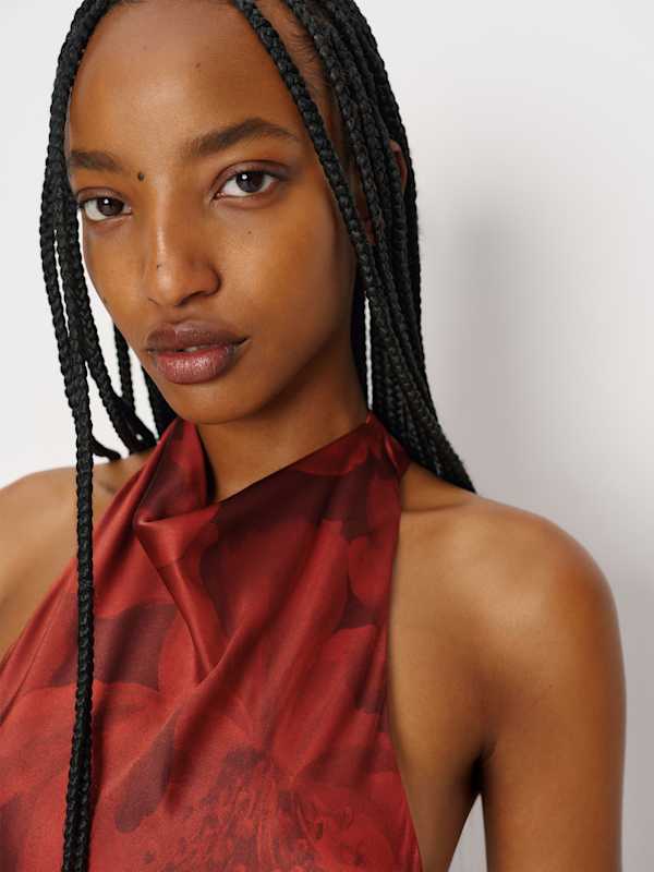 Emeline Silk Dress - Carnelian