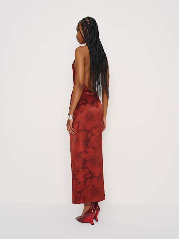 Emeline Silk Dress - Carnelian