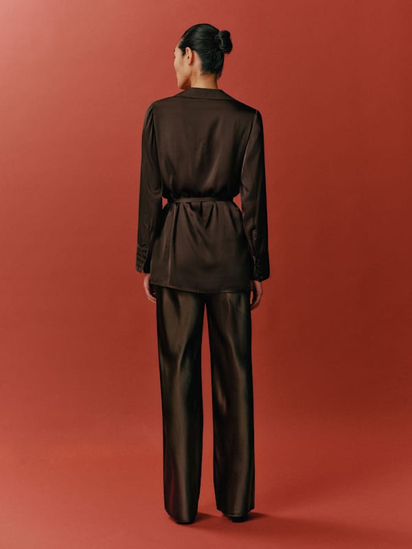 Camilla Silk Top - Black Pearl