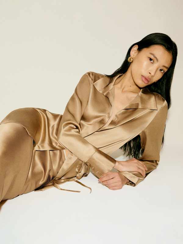 Camilla Silk Top - Riesling