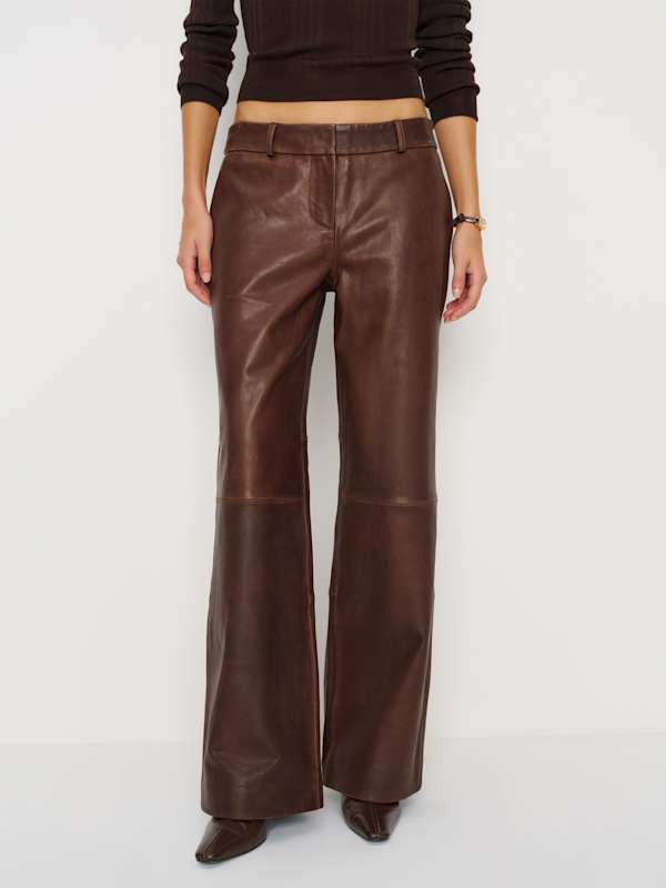Veda Gisele Low Rise Leather Pant - Lennox
