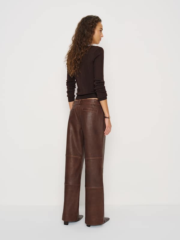 Veda Gisele Low Rise Leather Pant - Lennox