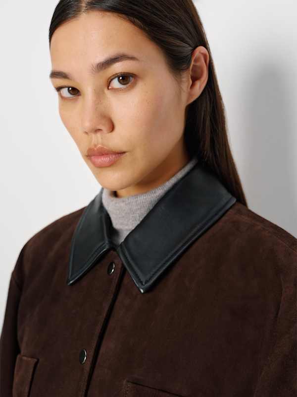 Veda Scottie Suede Jacket - Espresso