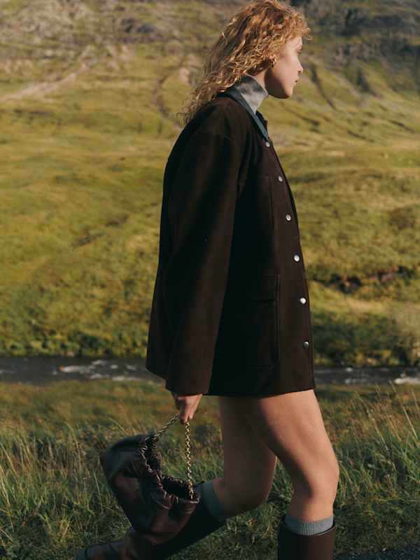 Veda Scottie Suede Jacket - Espresso