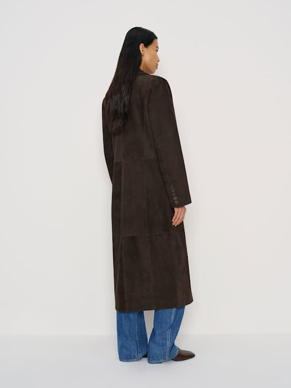Manteau oversize en daim Veda Penny - Daim brun
