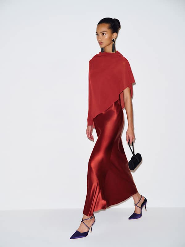 Lilibeth Silk Dress - Chianti
