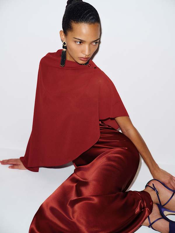 Lilibeth Silk Dress - Chianti