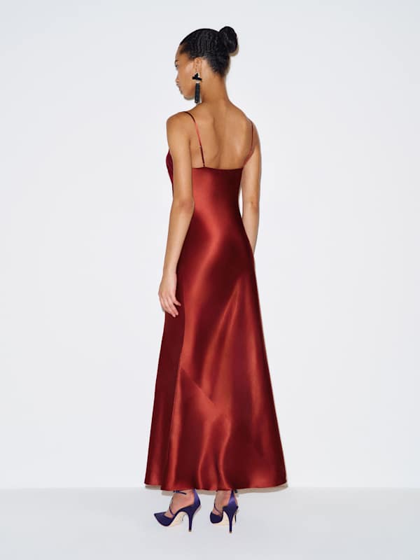 Lilibeth Silk Dress - Chianti