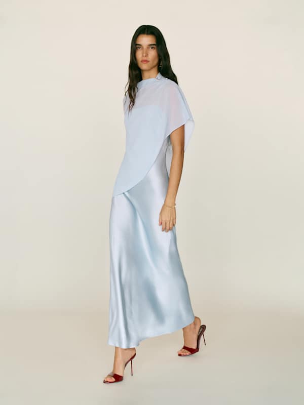 Robe en soie Lilibeth - Min&eacute;ral