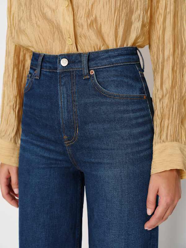 Bex Super Stretch High Rise Wide Leg Short Jeans - Wheeler