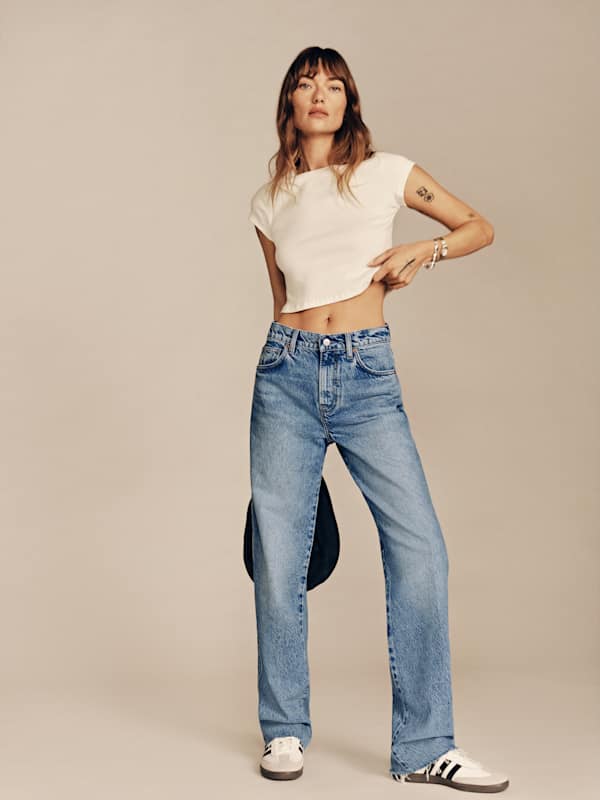 Val 90s Mid Rise Straight Long Jeans - Colorado